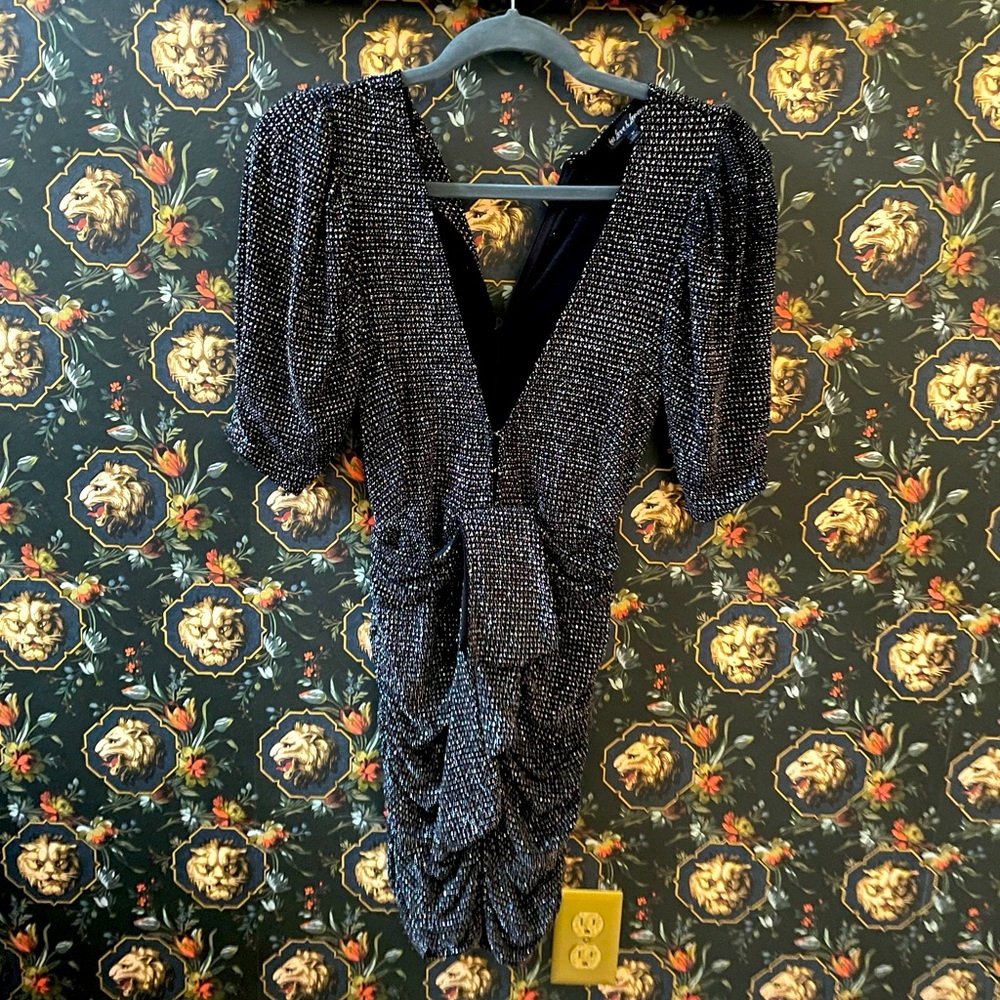 Amazing black sparkle For Love & Lemons mini dress, Size M but fits size S. EUC